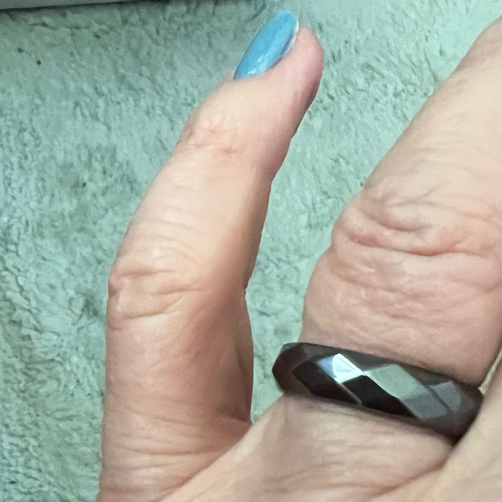 Faceted Hematite Ring - image 8